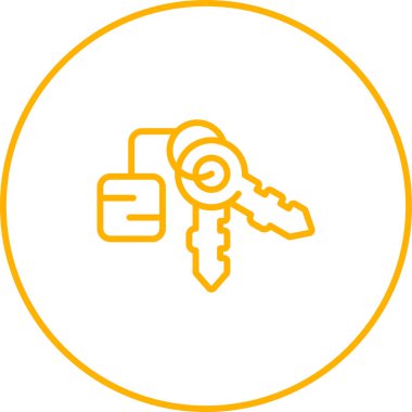 Anahtar simgesi vektör illüstrasyonu