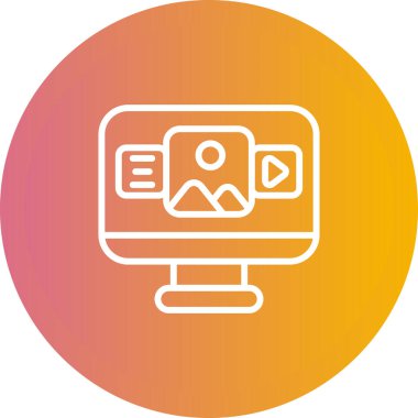 Modern simgenin vektör illüstrasyonu