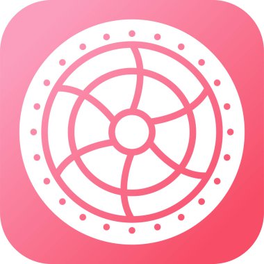 Bir çiçek simgesinin vektör illüstrasyonu