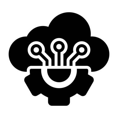 Siyah beyaz bulutun vektör çizimi