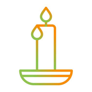 Mum vektör simgesi. Grafik için beyaz arkaplanda izole edilmiş ana hat vektör simgesi çizimi