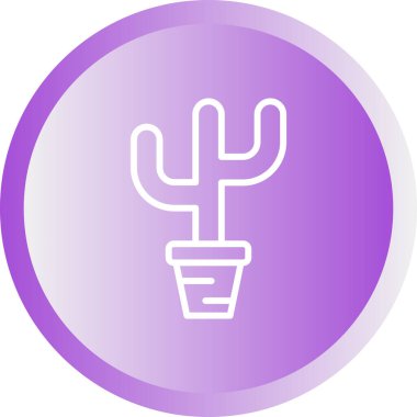 kaktüs web simgesi, vektör çizim 