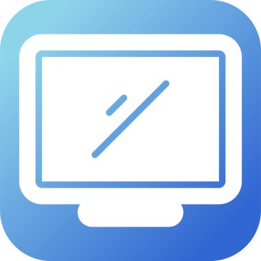 Masaüstü Bilgisayar Web simgesi vektör çizimi