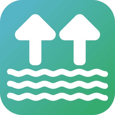 Su simgesinin vektör illüstrasyonu