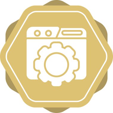 Bir makine simgesinin vektör illüstrasyonu