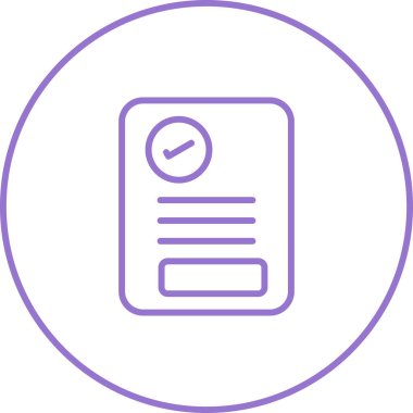 belge web simgesi vektör illüstrasyonu