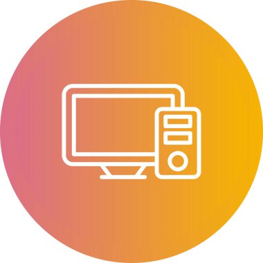 vektör lcd simgesi illüstrasyonu