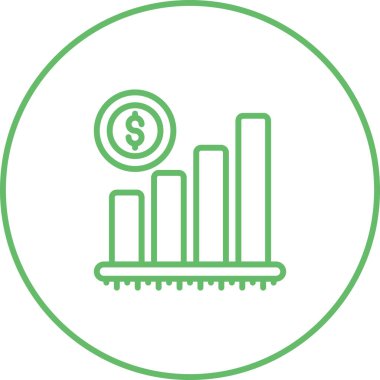 Dolar vektör çizgisi simgesi deseni