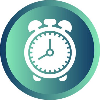 Alarm saat simgesi vektör illüstrasyonu
