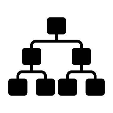 Karar ağaçları. Web simgesi basit illüstrasyon