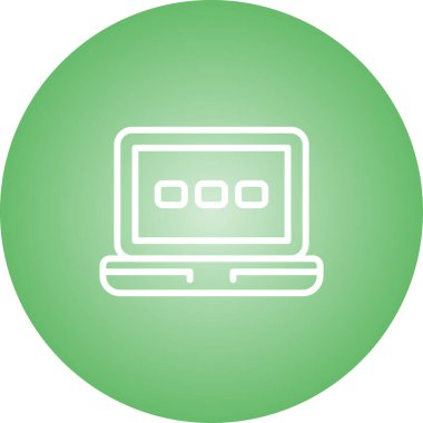 dizüstü bilgisayar simgesi, web basit illüstrasyon