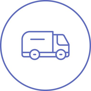 dağıtım aracının vektör illüstrasyonu