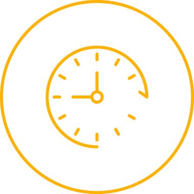 Saat simgesi, vektör illüstrasyonu