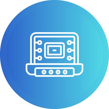 dizüstü bilgisayar simgesi, web basit illüstrasyon