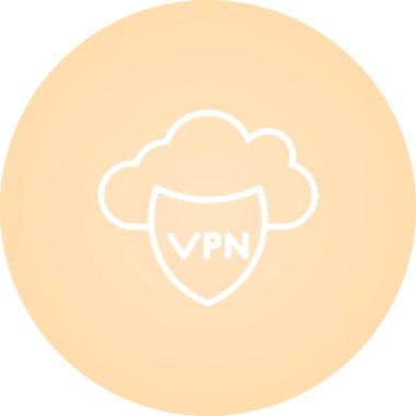 Vpn simgesinin vektör illüstrasyonu