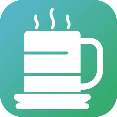 Çay. Web simgesi basit illüstrasyon