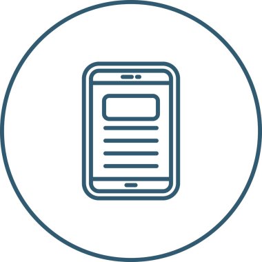 Mobil modern simgenin vektör illüstrasyonu