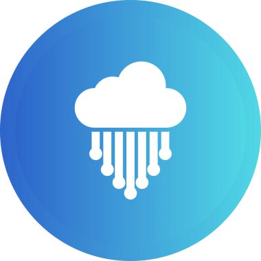 Bulut simgesi soyut arkaplan grubunda izole edildi