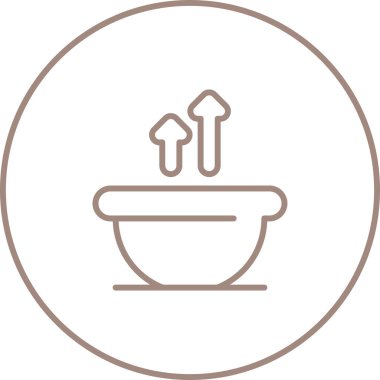 banyo küveti ince çizgi ikonu, banyo ve banyo, küvet işareti vektör grafikleri, beyaz arka planda renkli doğrusal desen, vektör vektörü