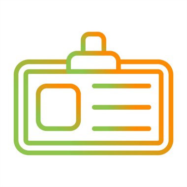 İş kartı vektör ince çizgi simgesi