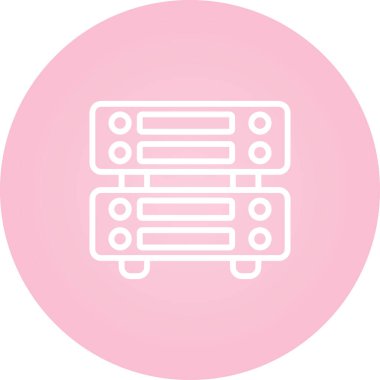 sunucu web simgesi vektör illüstrasyonu