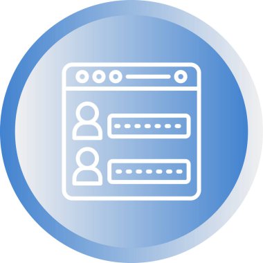 Hesap. Web simgesi basit illüstrasyon