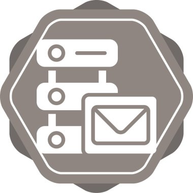 SMTP Sunucu Web simgesi vektör illüstrasyonu 
