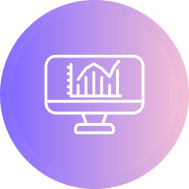 Analizler. Web simgesi basit illüstrasyon