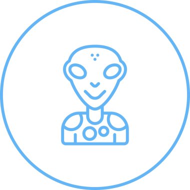 uzaylı modern simgesi, vektör illüstrasyonu