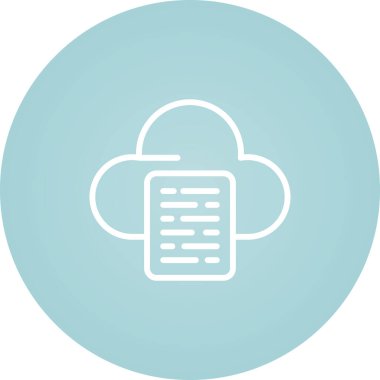 Modern bulut simgesinin vektör çizimi