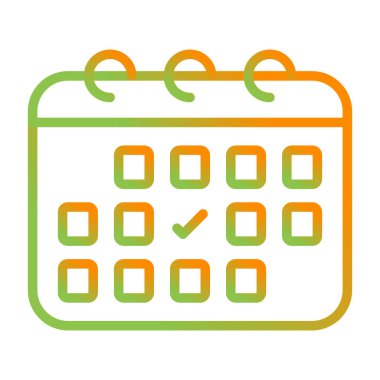 Takvim simgesi vektör illüstrasyonu