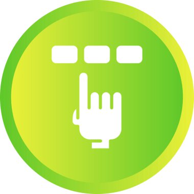 Yeşil ve sarı ikonun vektör illüstrasyonu