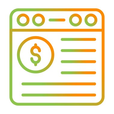 Dolar vektör simgesi modern basit vektör çizimi