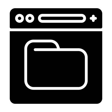 tarayıcı simgesi, vektör illüstrasyonu