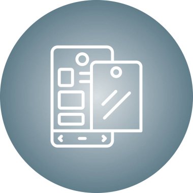 akıllı telefon web simgesi vektör çizimi