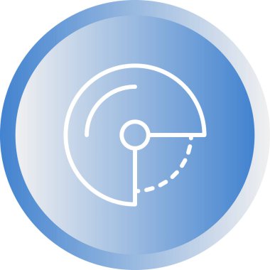 Bir dairenin mavi simgesinin vektör çizimi