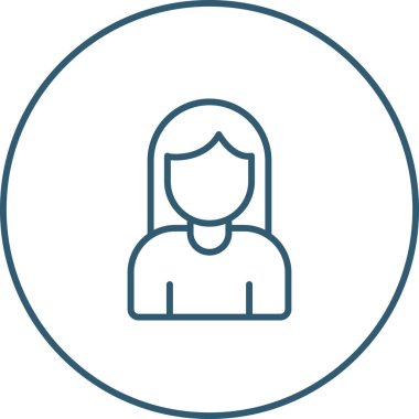 Saç stili ve saç stili çizimi olan avatar kadın.