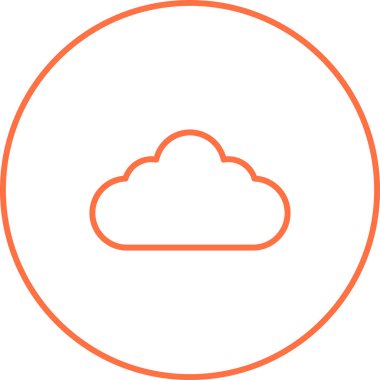 Bulut simgesi vektör illüstrasyonu