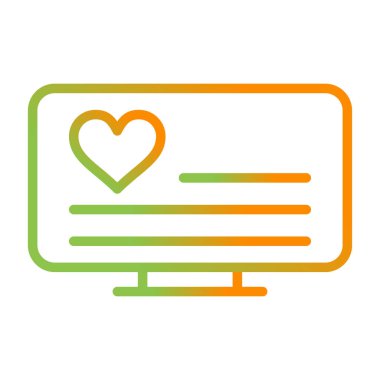 Web tasarımınız için kalp vektör simgesi modern basit illüstrasyon