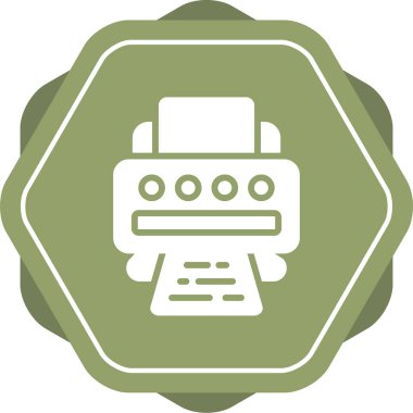 Yazıcı simgesi basit örnek