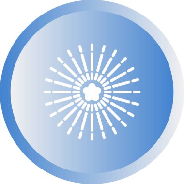 Mavi simge beyaz arkaplanda izole edildi. çember düğmesi.