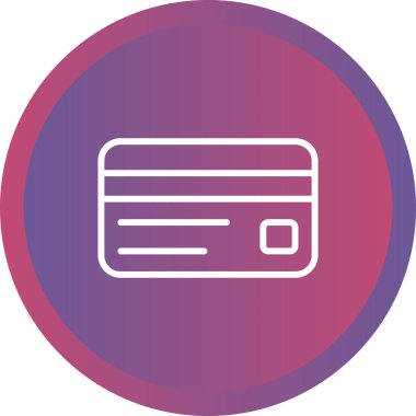 Kredi kartı ikonu vektör çizimi tasarımı