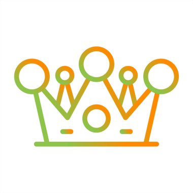 Şeffaf bir arkaplanda Crown vektör çizimi. Birinci kalite semboller. konsept ve grafik tasarım için çizgi.