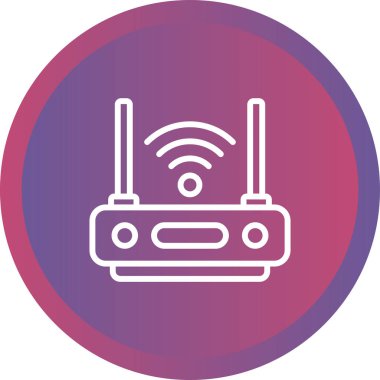 router simgesi vektör illüstrasyonu