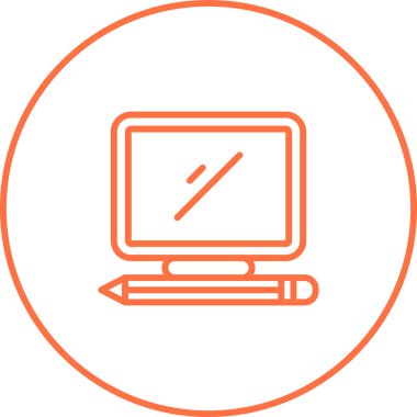 Masaüstü Bilgisayar Web simgesi vektör çizimi