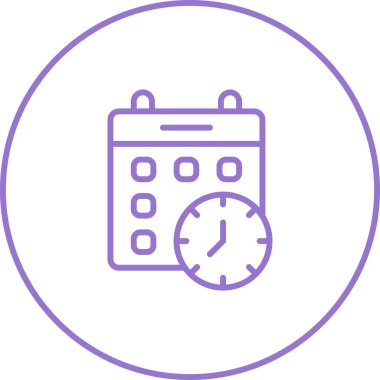 Saat. Web simgesi basit illüstrasyon