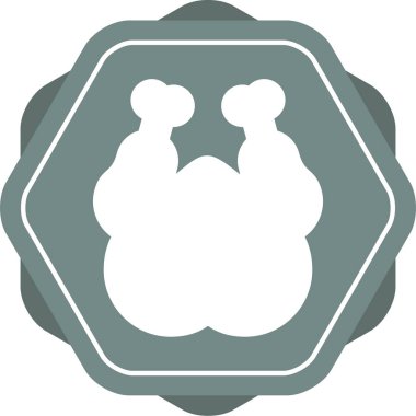 Benzersiz altıgen vektör simgesi