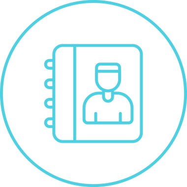 Adres defteri simgesi Vektör illüstrasyonu