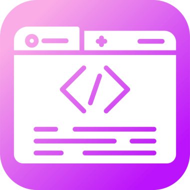 Programlama. Web simgesi basit illüstrasyon