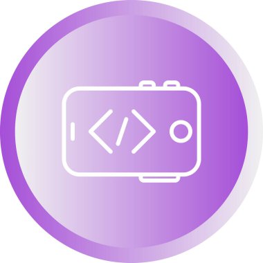 Bir kameranın modern web simgesinin vektör illüstrasyonu